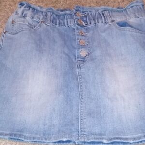Women's Indigo Rein Denim Skirt Size 9 Color Blue Juniors Buttons Cute Sexy...